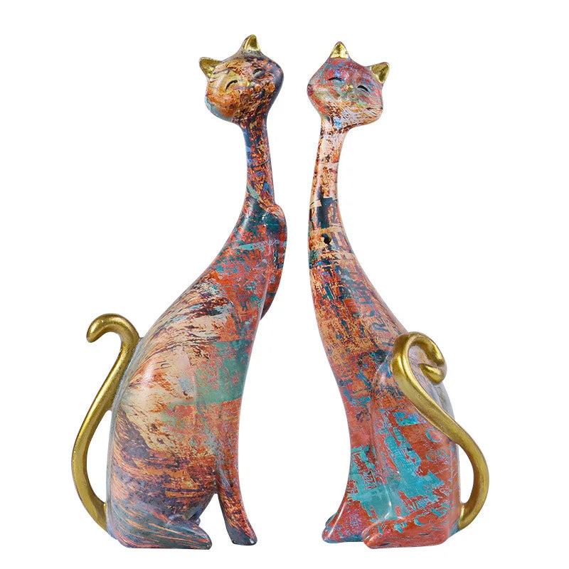 Figure statue doppia gatti